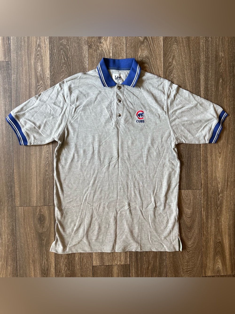 90’s Lee Sport Polo Shirt MLB Embroidered Chicago Cubs Short Sleeve Sz L NWOT